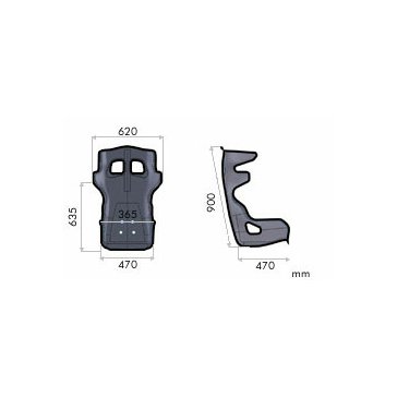OMP Závodní sedačka HRC – R FIBERGLASS sedačka